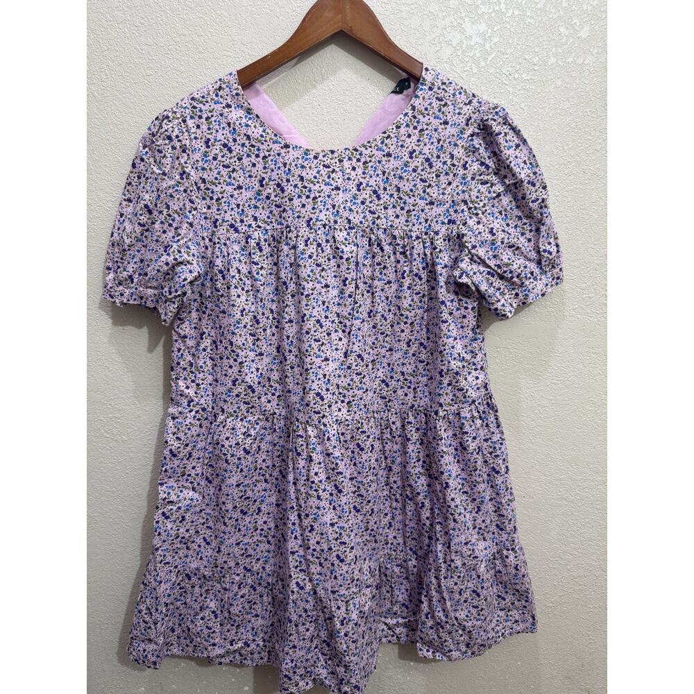Tuckernuck Pomander Place Lilac Floral Quinn Mini Dress Size M